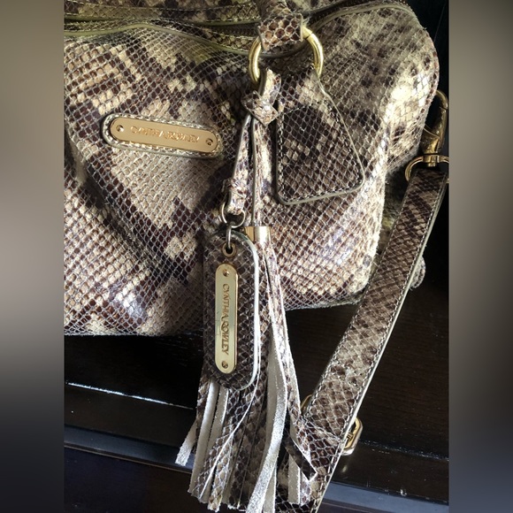 Cynthia Rowley Snakeskin Leather Satchel - Picture 7 of 15